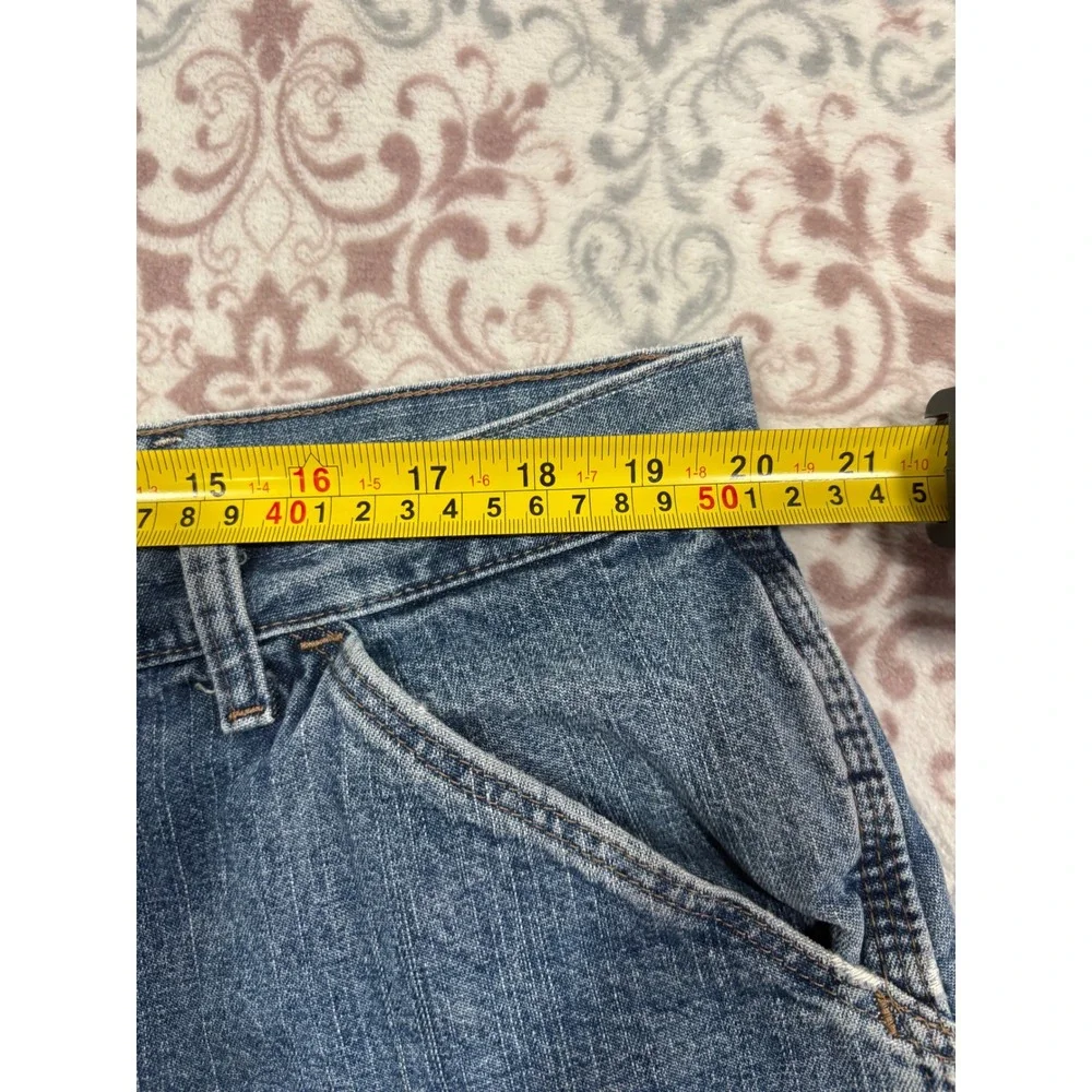 Wrangler Carpenter Jeans Mens 40x30 Blue Denim Workwear Loose Fit 94OROAS